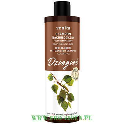 Venita Szampon trychologiczny - Dziegieć przeciwłupieżowy do każdego rodzaju włosów 300ml
