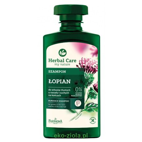 Farmona Herbal Care Szampon Łopian do włosów tłustych u nasady i suchych na końcach 330ml