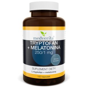 Medverita Tryptofan + Melatonina (250mg/1mg) 100kaps