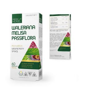 Medica Herbs Waleriana + Melisa + Passiflora 450mg 60kaps