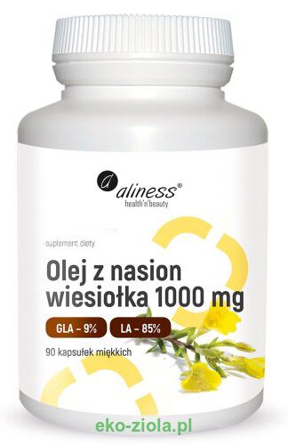 Aliness Olej z nasion wiesiołka 9% 1000mg - 90 kaps