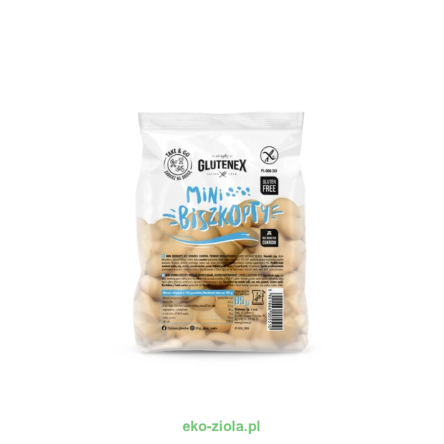 Glutenex Mini biszkopty bez dodatku cukrów (folia) 85g