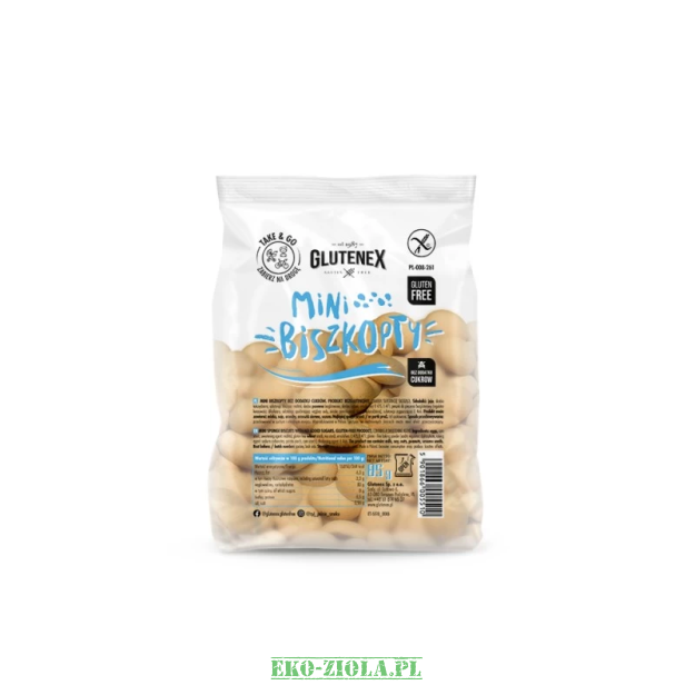 Glutenex Mini biszkopty bez dodatku cukrów (folia) 85g