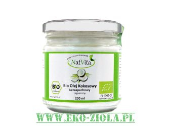NatVita Olej kokosowy bezzapachowy BIO 200ml