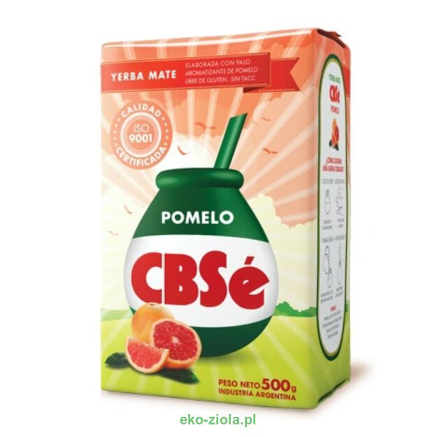 Yerba Mate CBSe Elaborada Con Palo, Pomelo (Grejpfrut) 500g