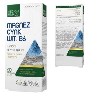 Medica Herbs Magnez + CYNK + Wit. B6 177mg 60kaps