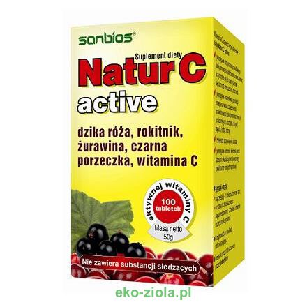 Sanbios Natur C Active (rokitnik, dzika róża, czarny bez) 100tabl