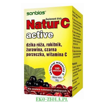Sanbios Natur C Active (rokitnik, dzika róża, czarny bez) 100tabl