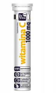 Dr Vita Med Witamina C 1000mg - 20 tabletek musujących z sokiem owocowym B/C
