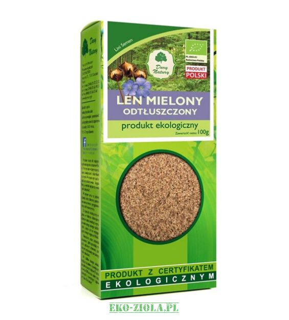 Dary Natury Len mielony odtłuszczony EKO 100g