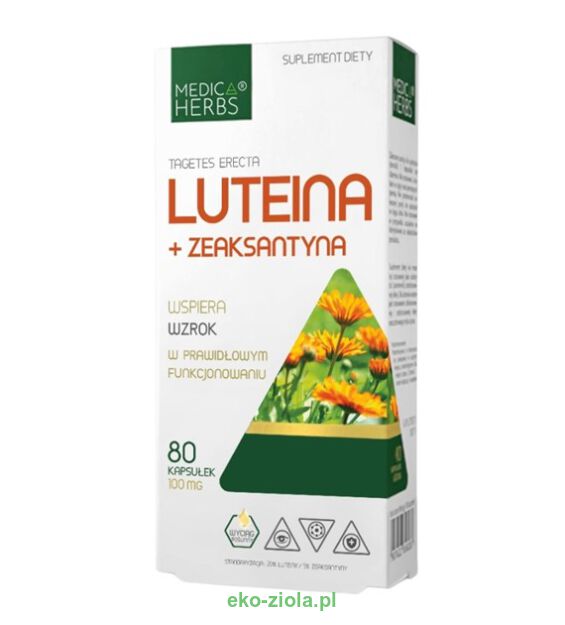 Medica Herbs Luteina + Zeaksantyna 100mg 80kaps