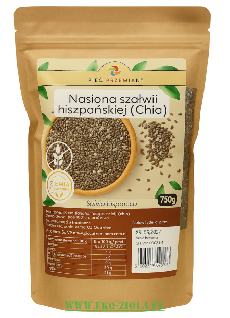 Pięć Przemian Chia nasiona B/GL 750g