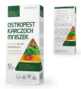 Ostropest Karczoch Mniszek 540mg 60kaps, Medica Herbs