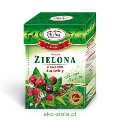 Malwa herbata Zielona z żurawiną 100g