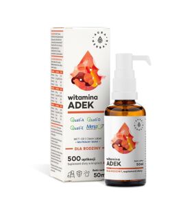 Aura Herbals Witamina ADEK (A+D3+E+K2MK7) na oleju MCT krople 50ml