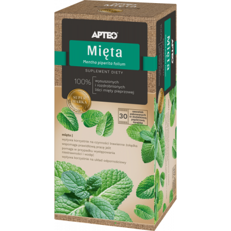 Apteo herbata Mięta 100% 30x2g