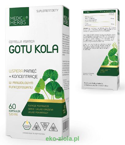 Medica Herbs Gotu kola 520mg 60kaps