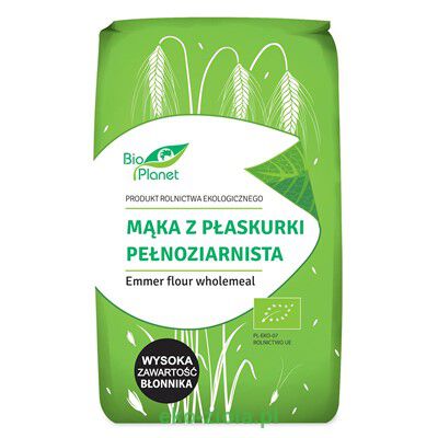 Bio Planet Mąka z płaskurki pełnoziarnista BIO 500g