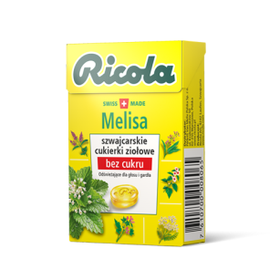 Szwajcarskie Cukierki ziołowe - Melisa - bez cukru 27,5g, Ricola