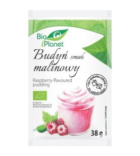 Bio Planet Budyń smak malinowy z malinami BIO bez cukru 38g