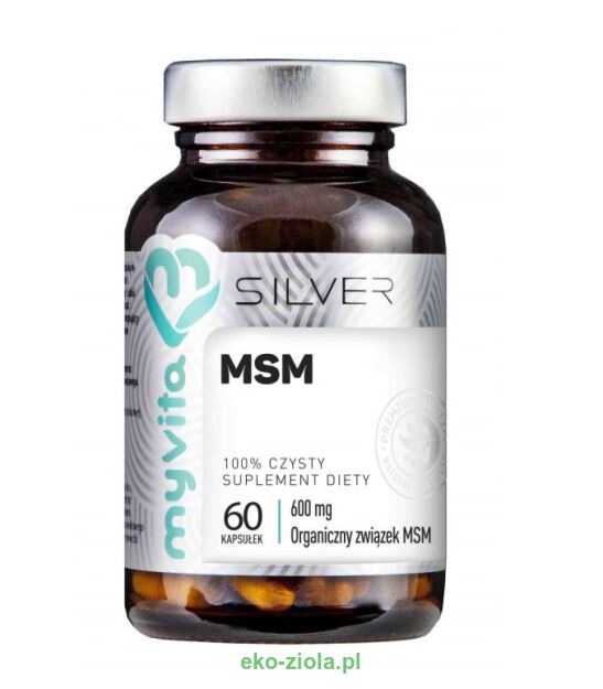 MyVita Silver Pure MSM (siarka organiczna) 600mg 60kaps