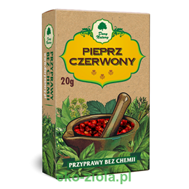 Dary Natury przyprawa Pieprz czerwony ziarnisty 20g