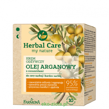 Farmona Herbal Care Krem do twarzy odżywczy, Olej Arganowy z ceramidami 50ml