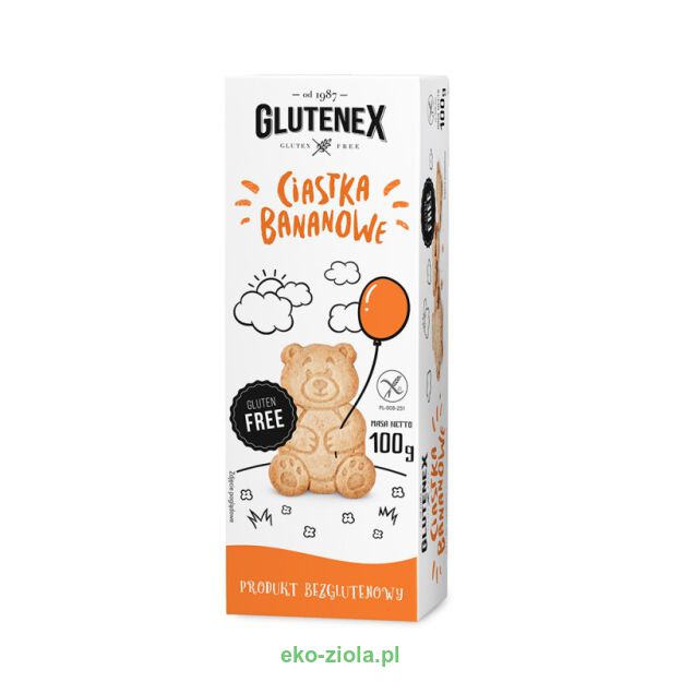 Glutenex Ciastka Bananowe bez glutenu 100g