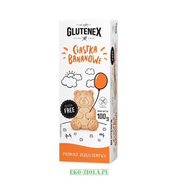 Glutenex Ciastka Bananowe bez glutenu 100g
