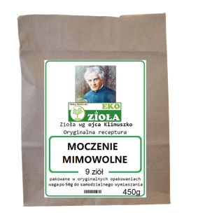 Wsparcie i profilaktyka przy - Moczenie mimowolne (nietrzymanie moczu) - zestaw mieszanki ziół wg Klimuszko 450g