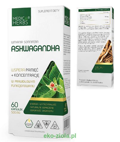 Medica Herbs Ashwagandha 500mg 60kaps