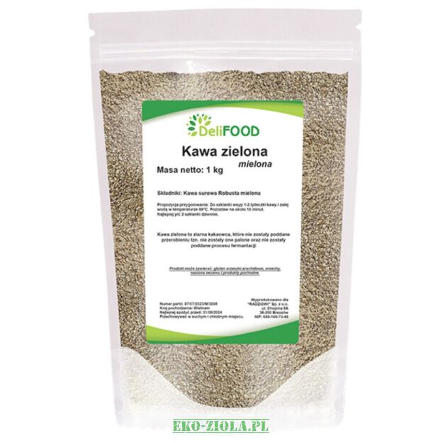 Vivio Delifood Kawa zielona mielona 1000g