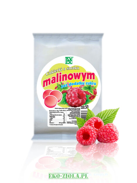 Radix Cukierki o smaku malinowym B/C 50g
