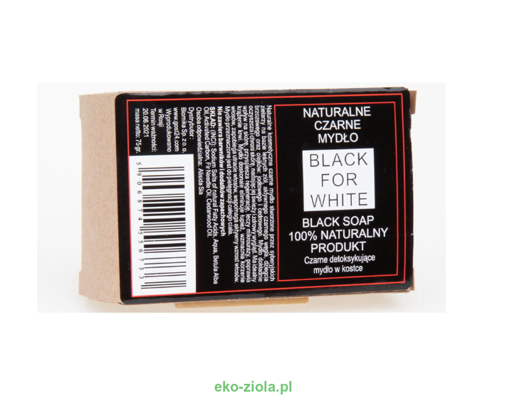 Black For White Mydło czarne w kostce 70g